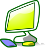 Colorful Computer Station Clip Art